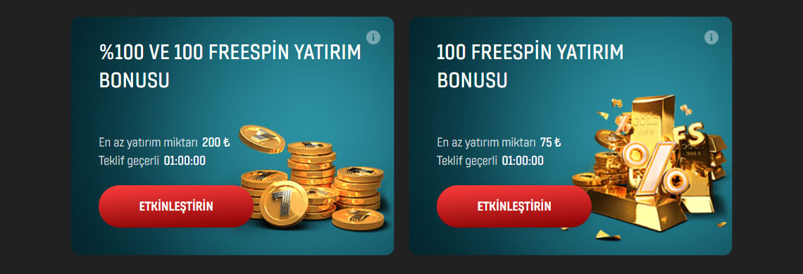 Kullanılabilir bonus. 